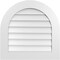 Ekena Millwork Round Top Surface Mount PVC Gable Vent: Non-Functional, w/ 3-1/2"W x 1"P Standard Frame, 26"W x 26"H GVPRT26X2601SN - alternate 1